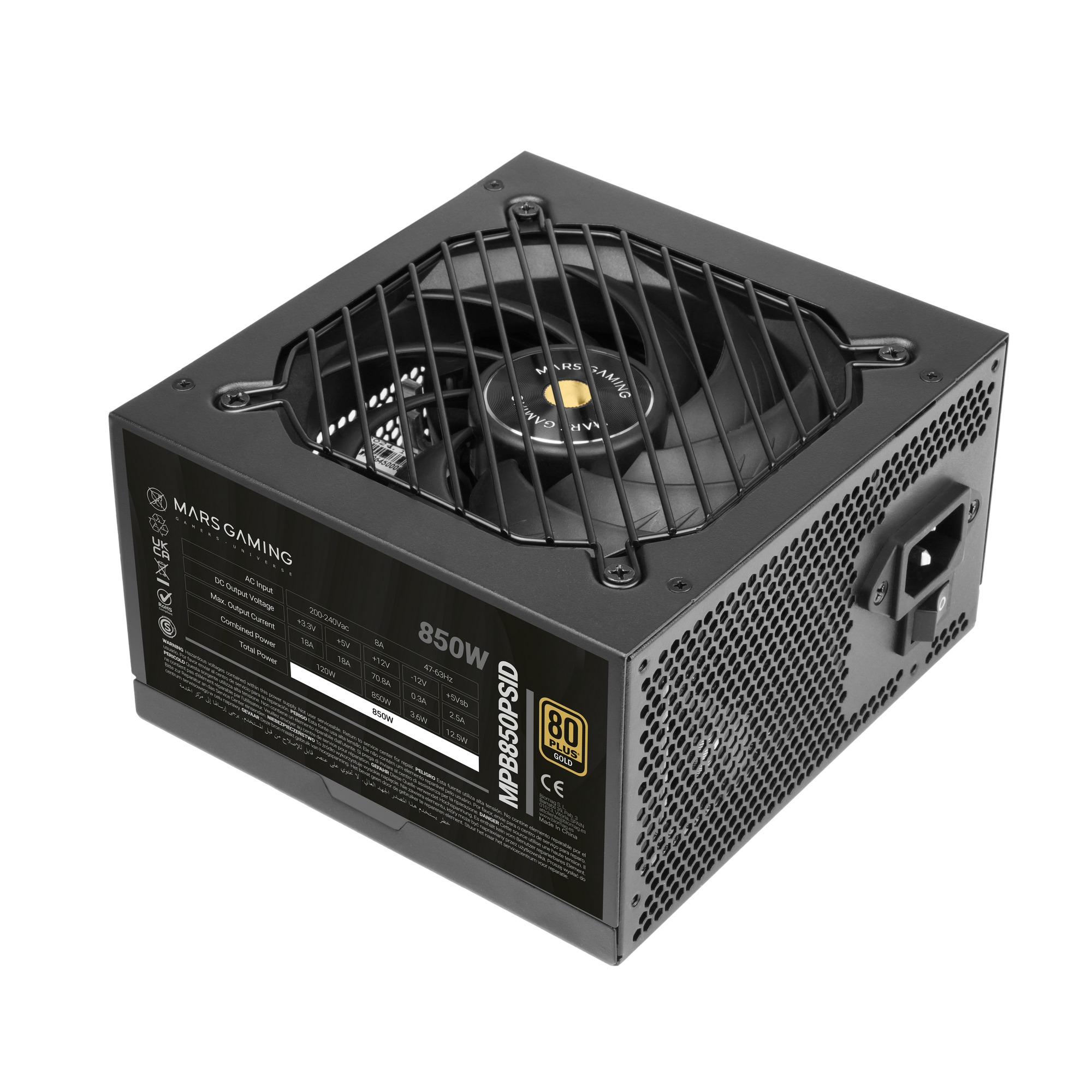 Alimentation ATX Mars Gaming MPB-PSID - 850W (Noir)
