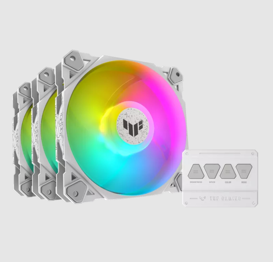 ASUS TUF GAMING TF120 ARGB WHITE EDITION 3IN1 Boitier PC Ventilateur 12 cm Blanc 3 pièce(s)