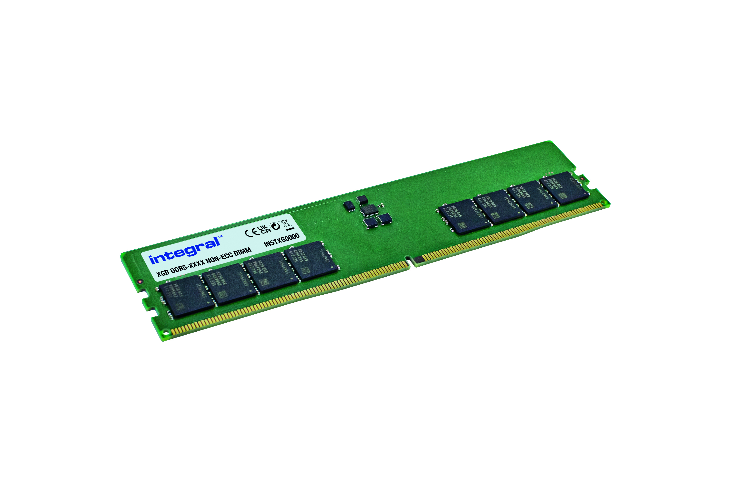 Barrette mémoire 8Go DIMM DDR5 Integral 4800MHz (Vert)