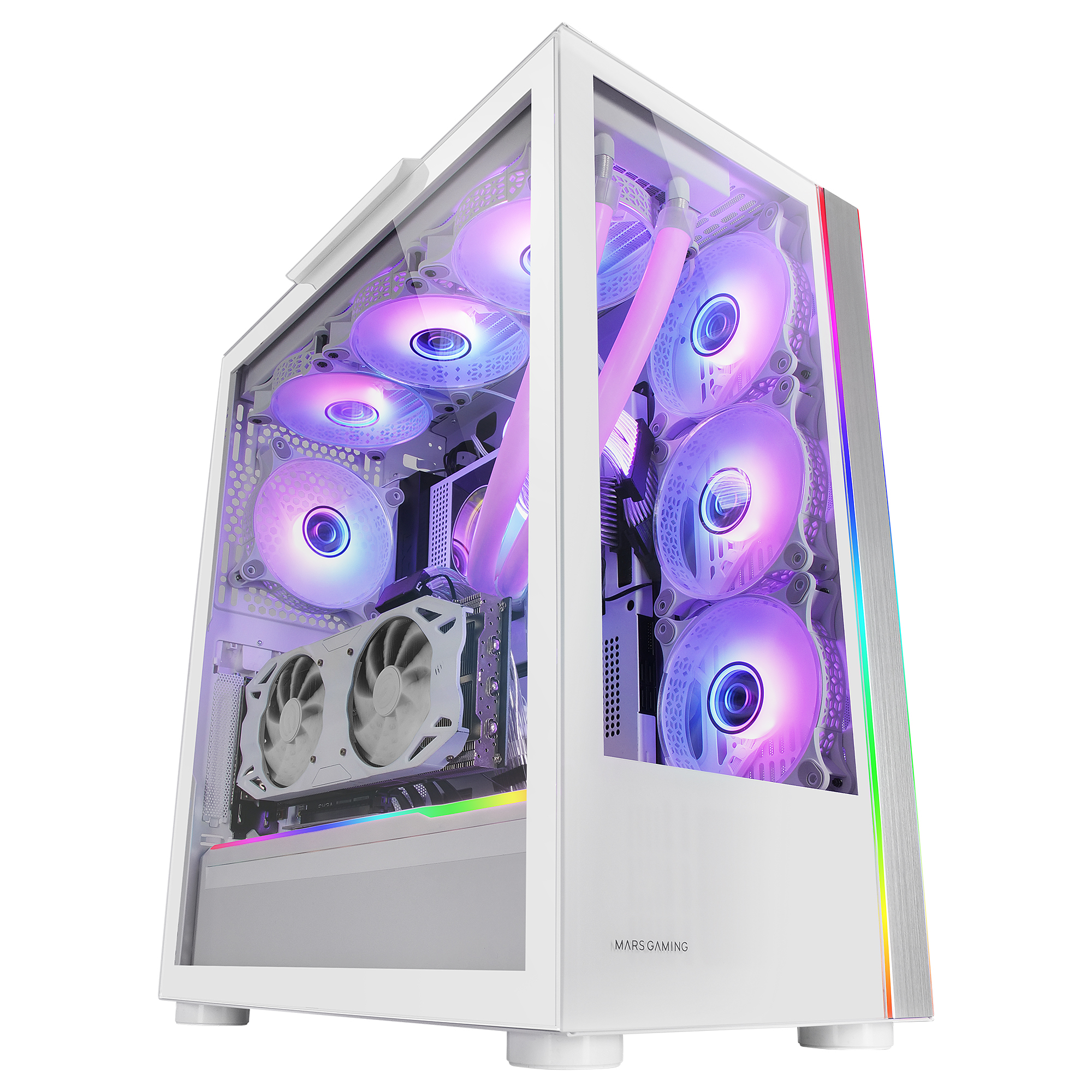 Boitier Grand Tour E-ATX Mars Gaming MC-Ultra RGB avec panneaux vitrés (Blanc)