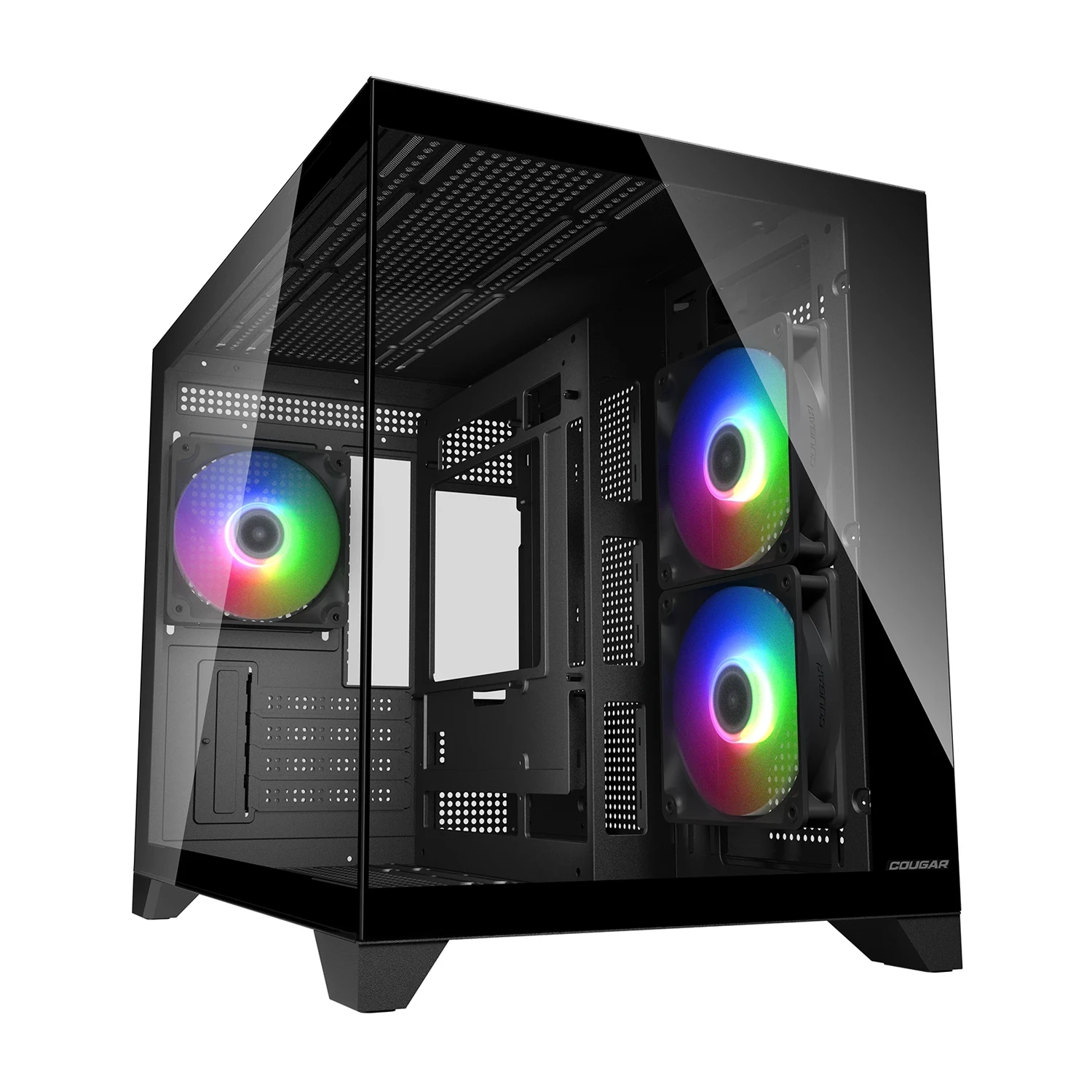 Boitier Mini Tour Micro ATX Cougar FV150 Mini RGB avec panneaux vitrés (Noir)
