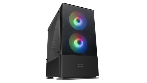 Boitier Mini Tour Micro ATX Mars Gaming MCZ RGB avec panneau vitré (Noir)