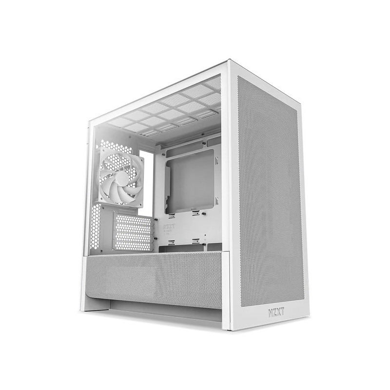 Boitier Mini Tour Micro ATX NZXT H3 Flow avec panneaux vitrés (Blanc)