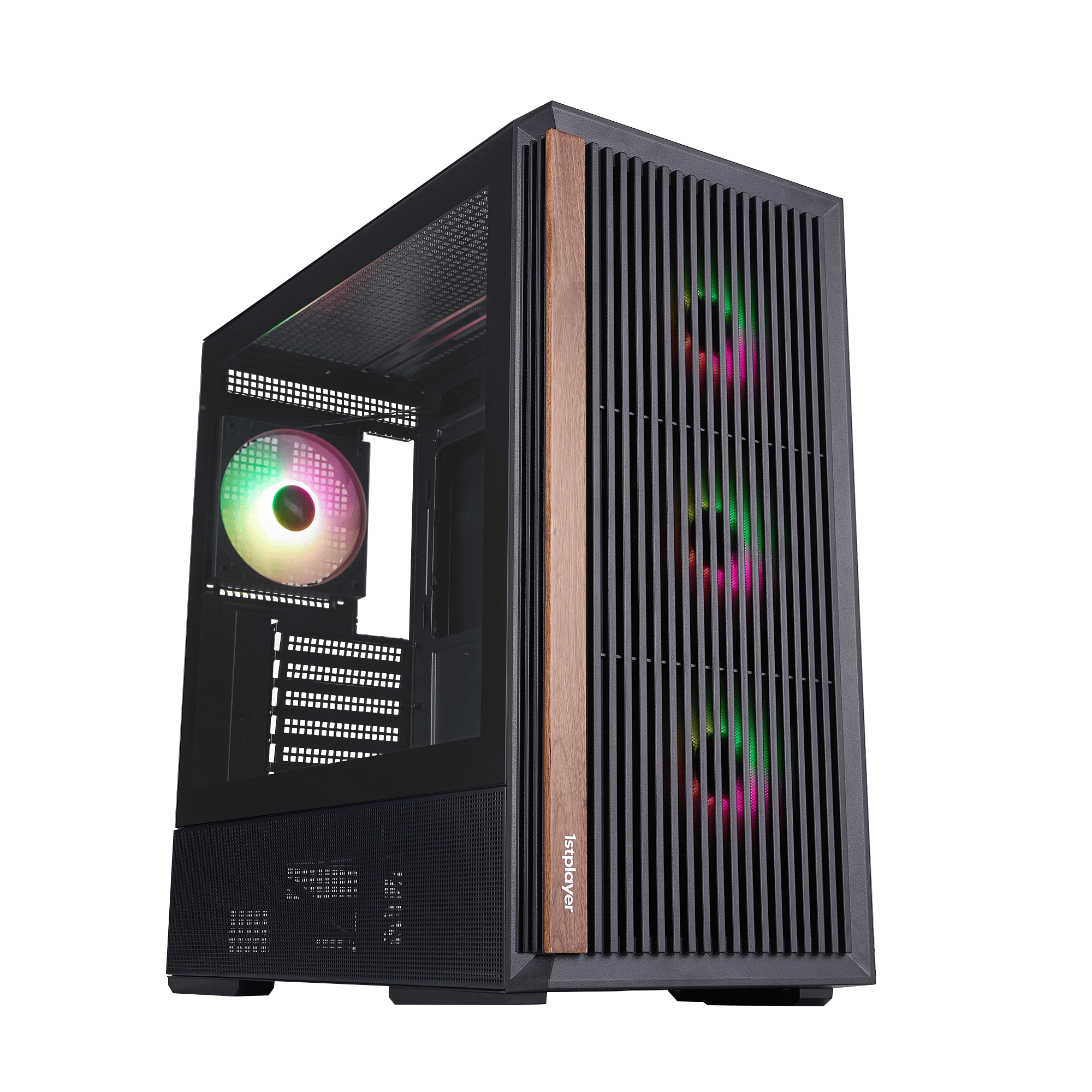 Boitier Moyen Tour ATX 1stPlayer WD7 RGB avec panneau vitré (Blanc)