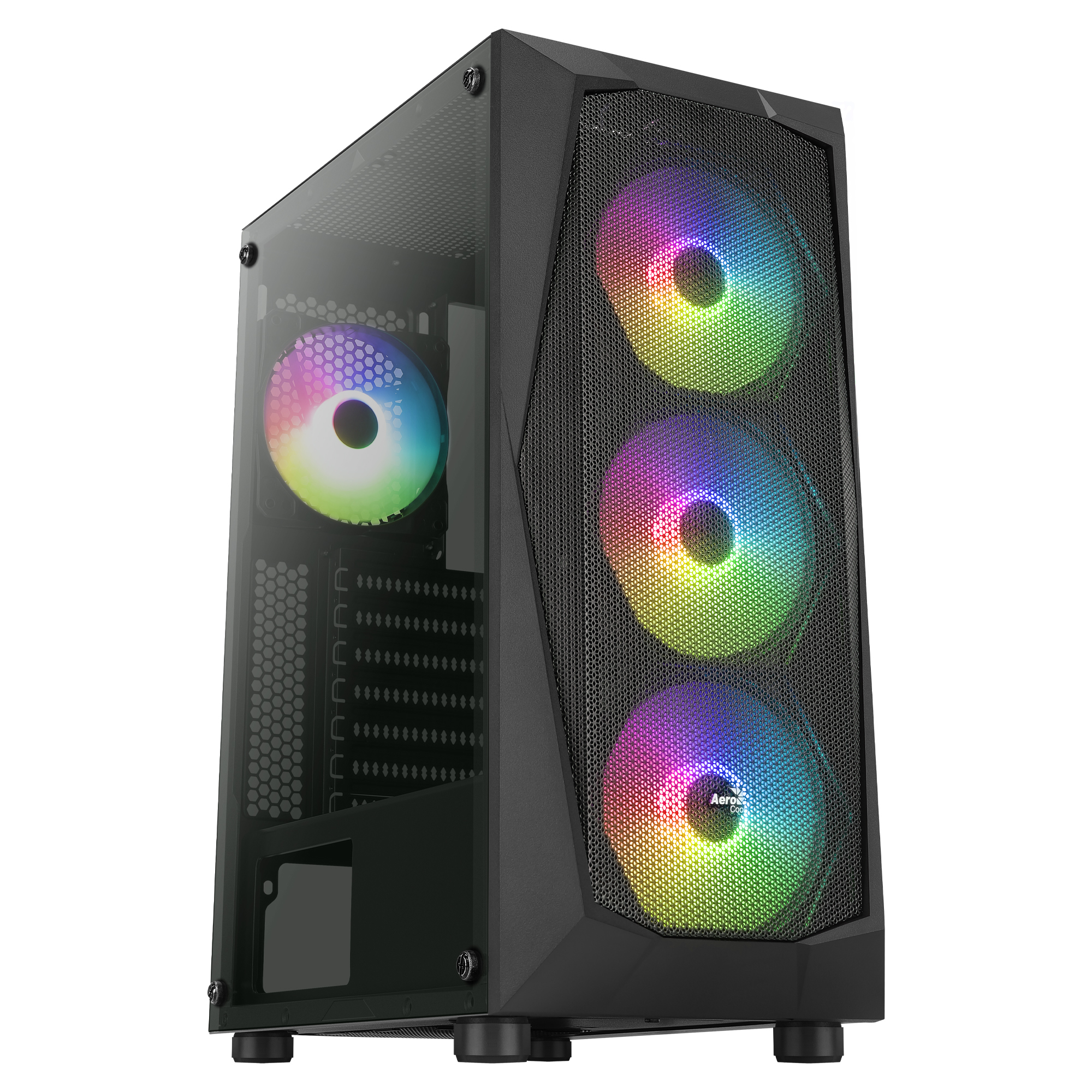 Boitier Moyen Tour ATX AeroCool Falcon-A RGB avec panneau vitré (Noir)