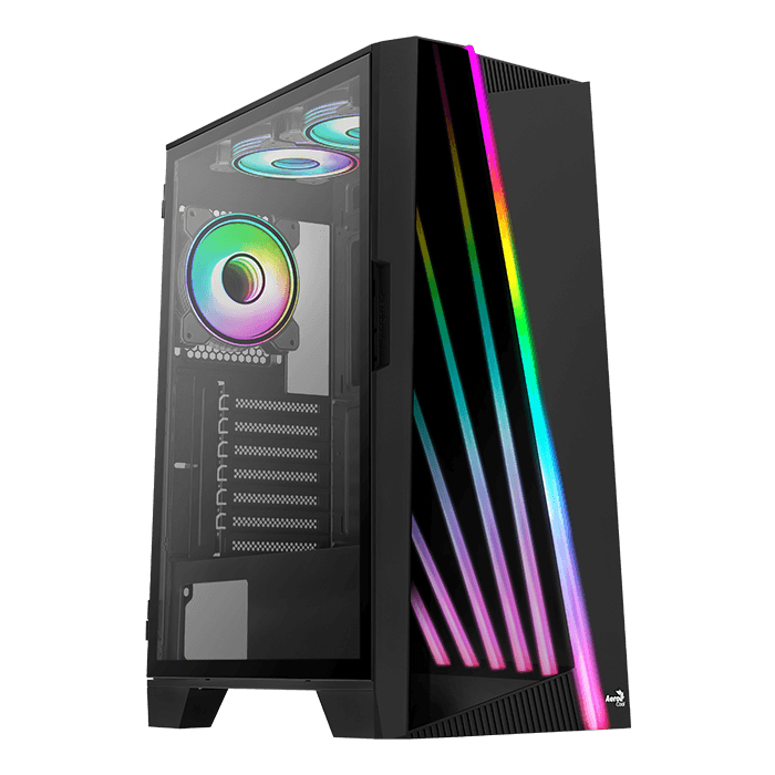 Boitier Moyen Tour ATX AeroCool Mirage V2 RGB avec panneau vitré (Noir)