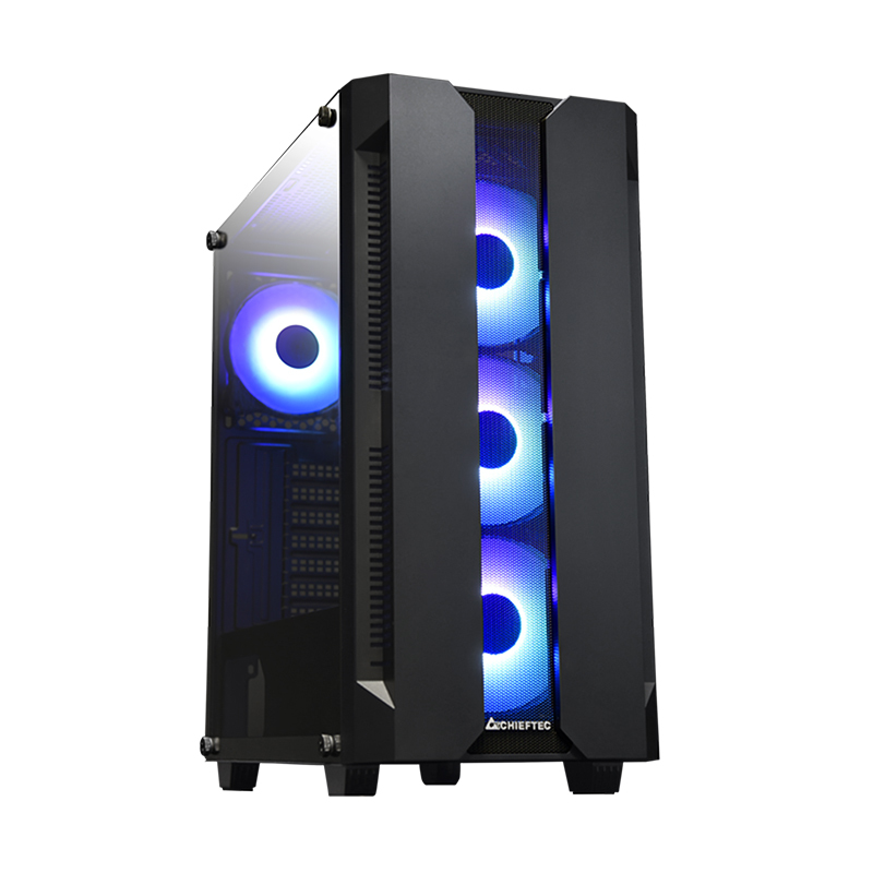 Boitier Moyen Tour ATX Chieftec Hunter GS-01B-OP RGB avec panneau vitré (Noir)