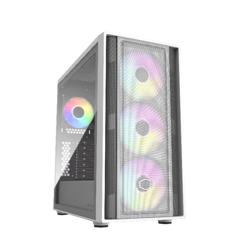 Boitier Moyen Tour ATX Cooler Master MasterBox 600 RGB avec panneau vitré (Blanc)