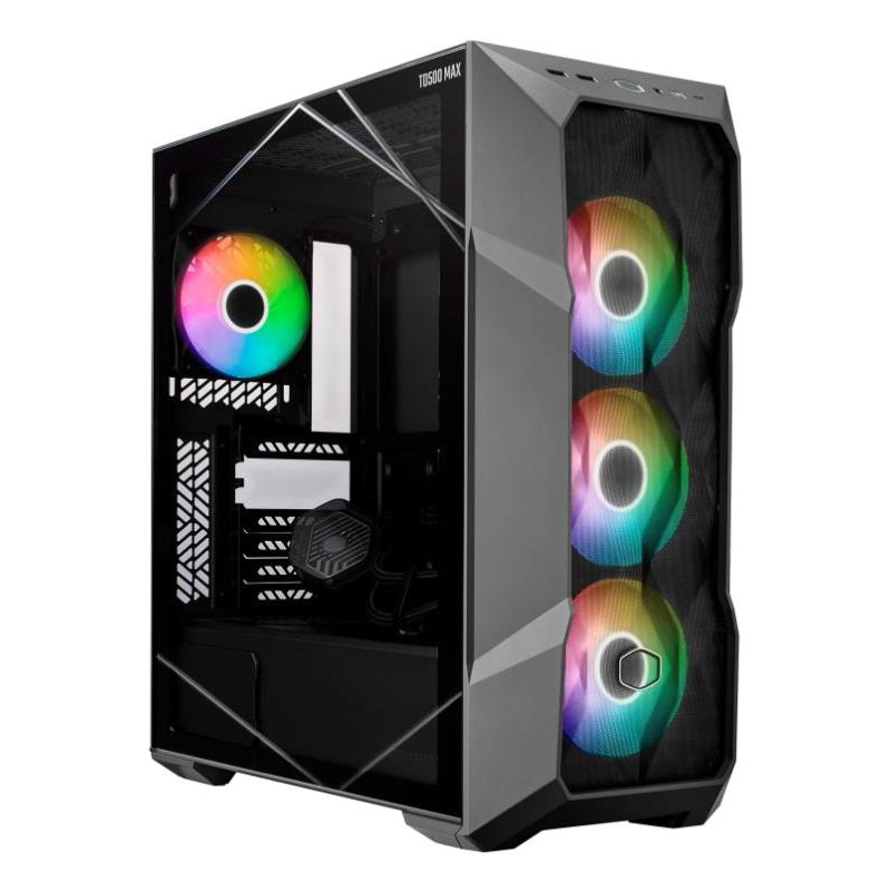 Boitier Moyen Tour ATX Cooler Master TD500 Max RGB avec panneau vitré (Gris) avec alimentation 850W