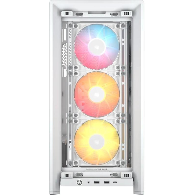 Boitier Moyen Tour ATX Corsair Frame 4000D RS RGB avec panneau vitré (Blanc)