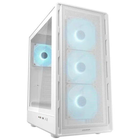 Boitier Moyen Tour ATX Cougar AirFace Pure Pro RGB avec panneaux vitrés (Blanc)
