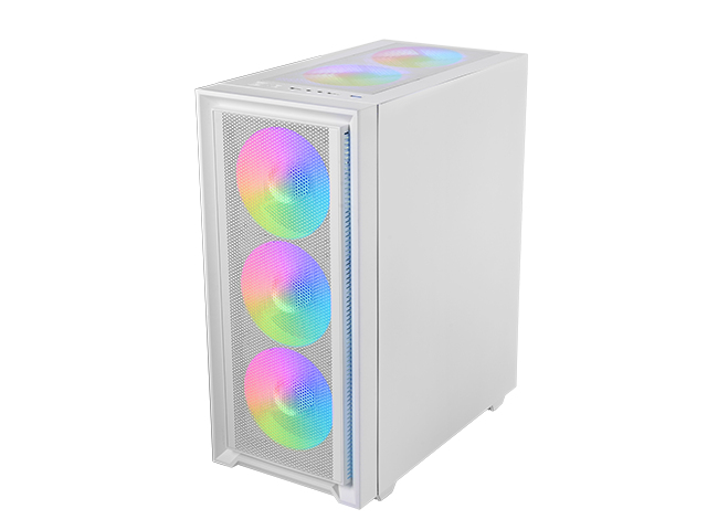 Boitier Moyen Tour ATX Mars Gaming MC-Air RGB avec panneau vitré (Blanc)