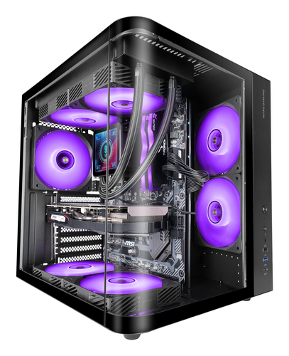 Boitier Moyen Tour ATX Mars Gaming MC-Curv avec panneaux vitrés (Noir)