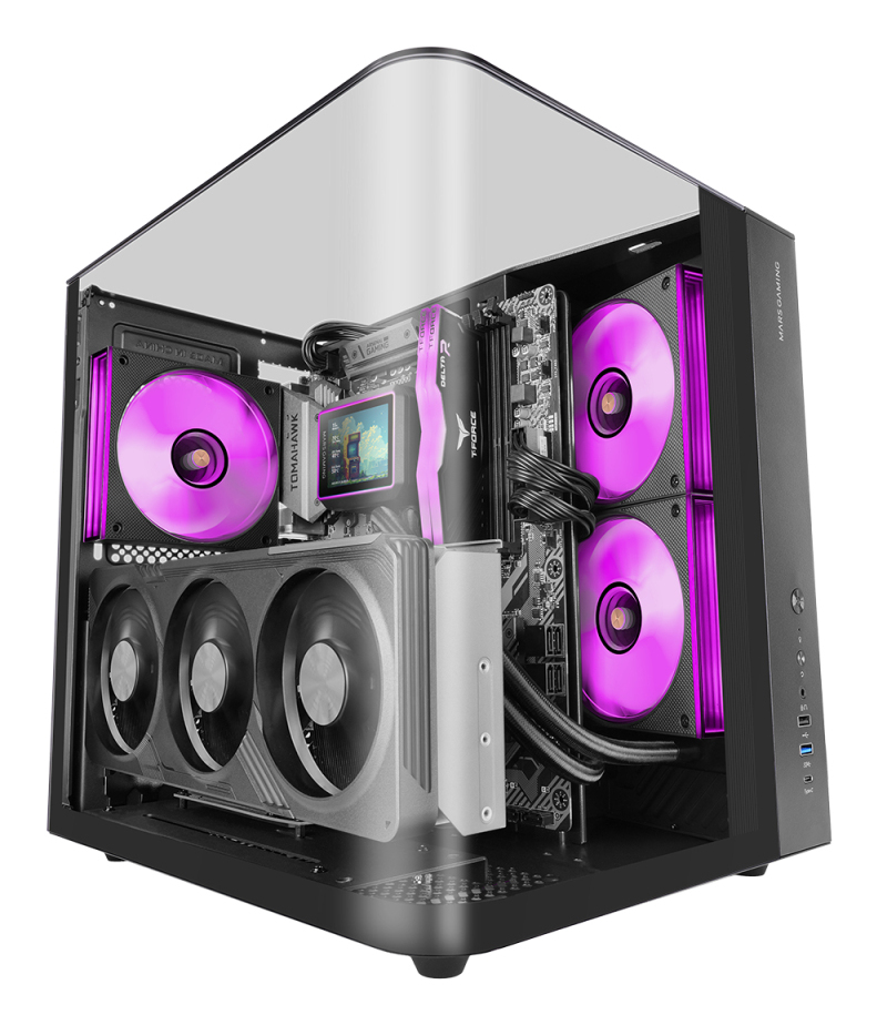 Boitier Moyen Tour ATX Mars Gaming MC-InfiniOLite avec panneaux vitrés (Noir)