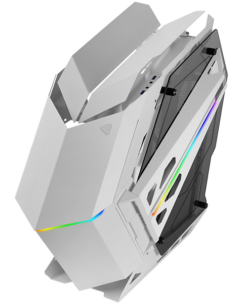Boitier Moyen Tour ATX Mars Gaming MC-Titan RGB avec panneaux vitrés (Blanc)