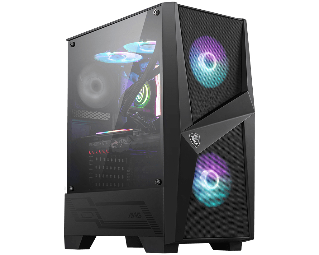 Boitier Moyen Tour ATX MSI Mag Forge 100R RGB avec panneau vitré (Noir)