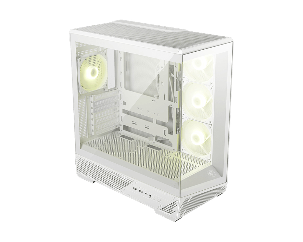 Boitier Moyen Tour ATX MSI Mag Pano 130R Project Zero RGB avec panneaux vitrés (Blanc)