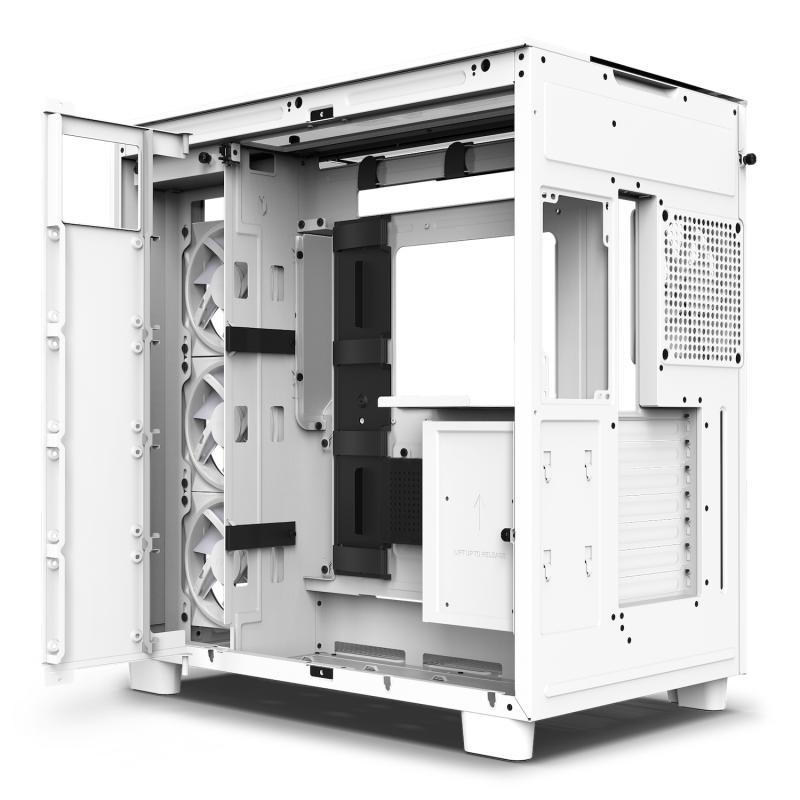 Boitier Moyen Tour ATX NZXT H9 Elite RGB avec panneaux vitrés (Blanc)