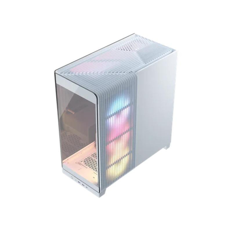 Boitier Moyen Tour E-ATX Corsair Frame 4500X LX-R iCue Link Panoramic RGB avec panneaux vitrés (Blanc)