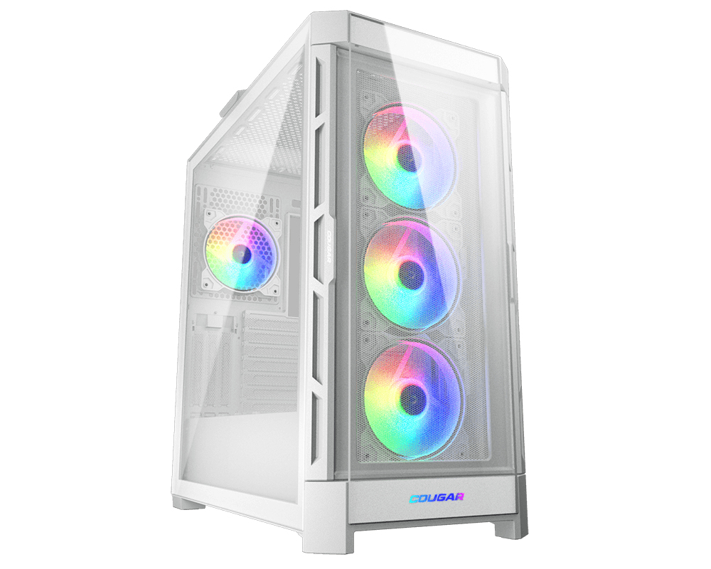 Boitier Moyen Tour E-ATX Cougar DuoFace Pro RGB avec panneaux vitrés (Blanc)
