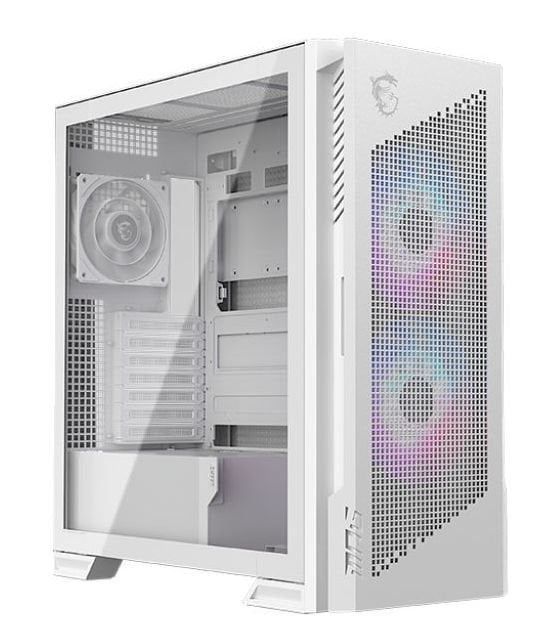 Boitier Moyen Tour E-ATX MSI MPG Velox 300R AirFlow PZ RGB avec panneau vitré (Blanc)