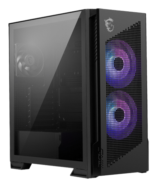 Boitier Moyen Tour E-ATX MSI MPG Velox 300R AirFlow PZ RGB avec panneau vitré (Noir)