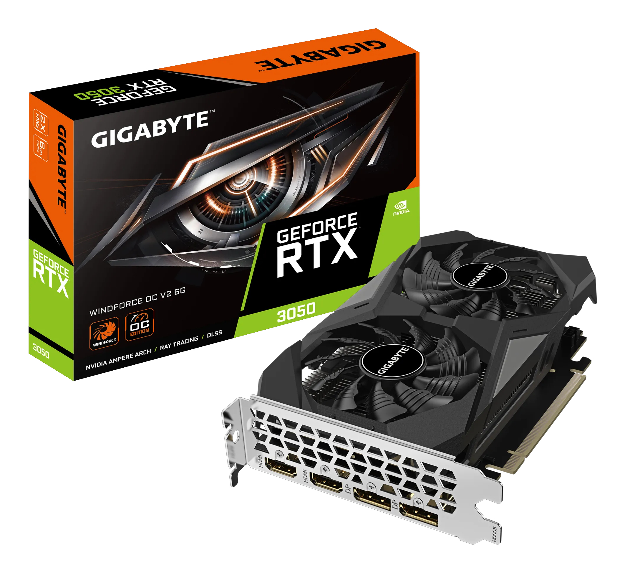 Carte Graphique Gigabyte GeForce RTX 3050 Windforce OC 6Go
