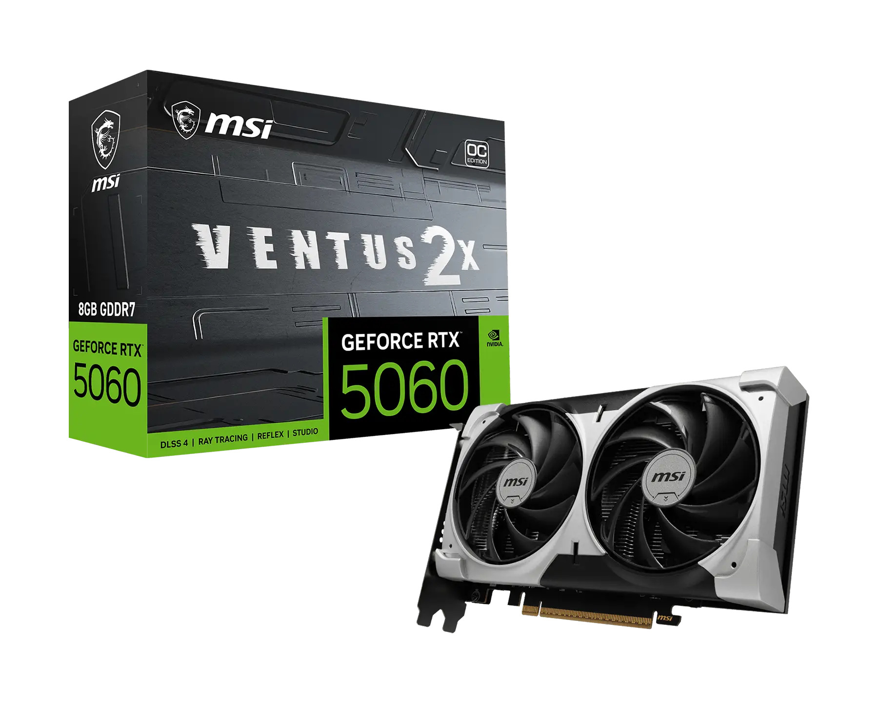 Carte Graphique MSI GeForce RTX 5060 Ventus 2X OC 8Go