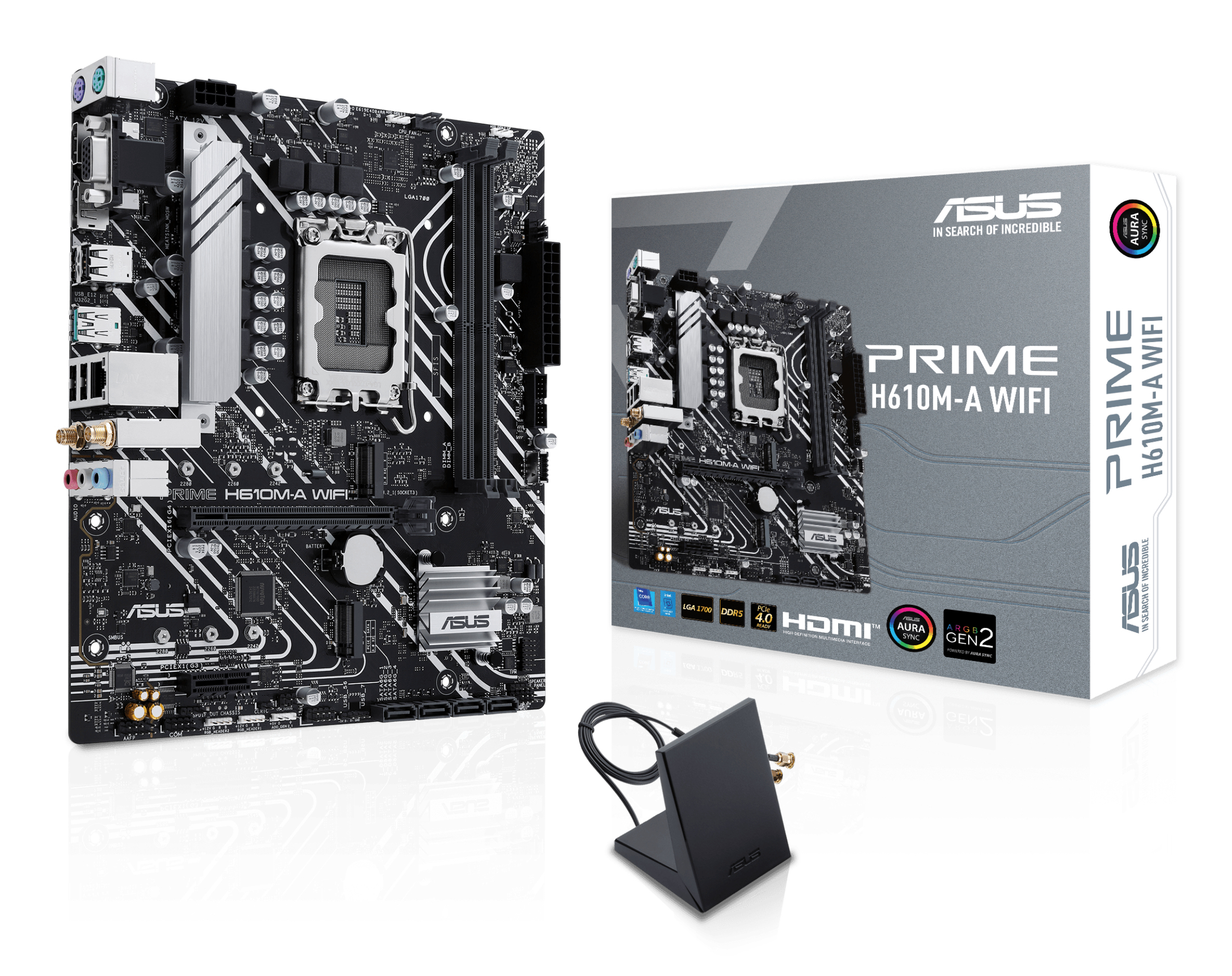 Carte Mère Asus Prime H610M-A WiFi DDR5 (Intel LGA 1700) Micro ATX