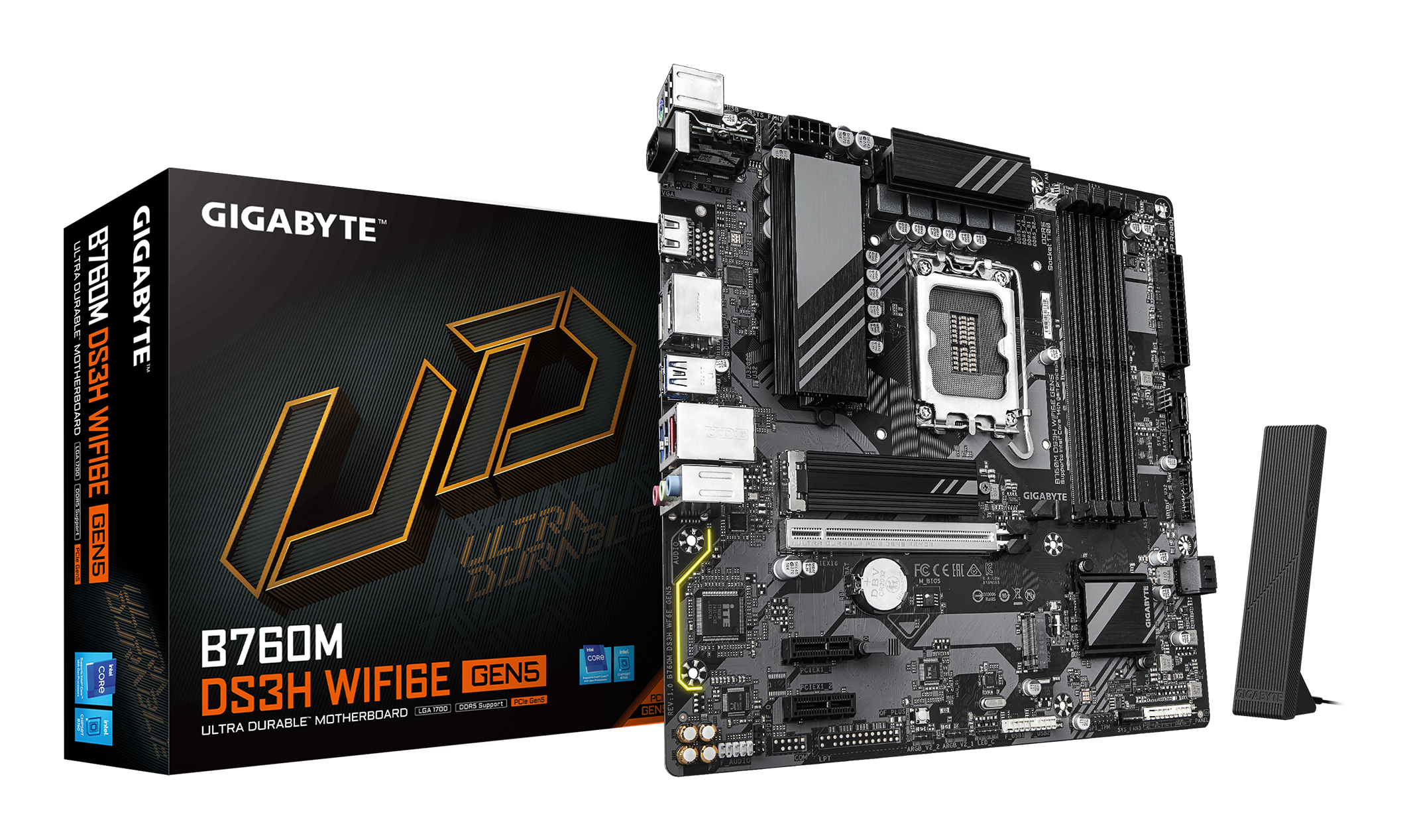 Carte Mère Gigabyte B760M DS3H WiFi6E Gen5 (Intel LGA 1700) Micro ATX
