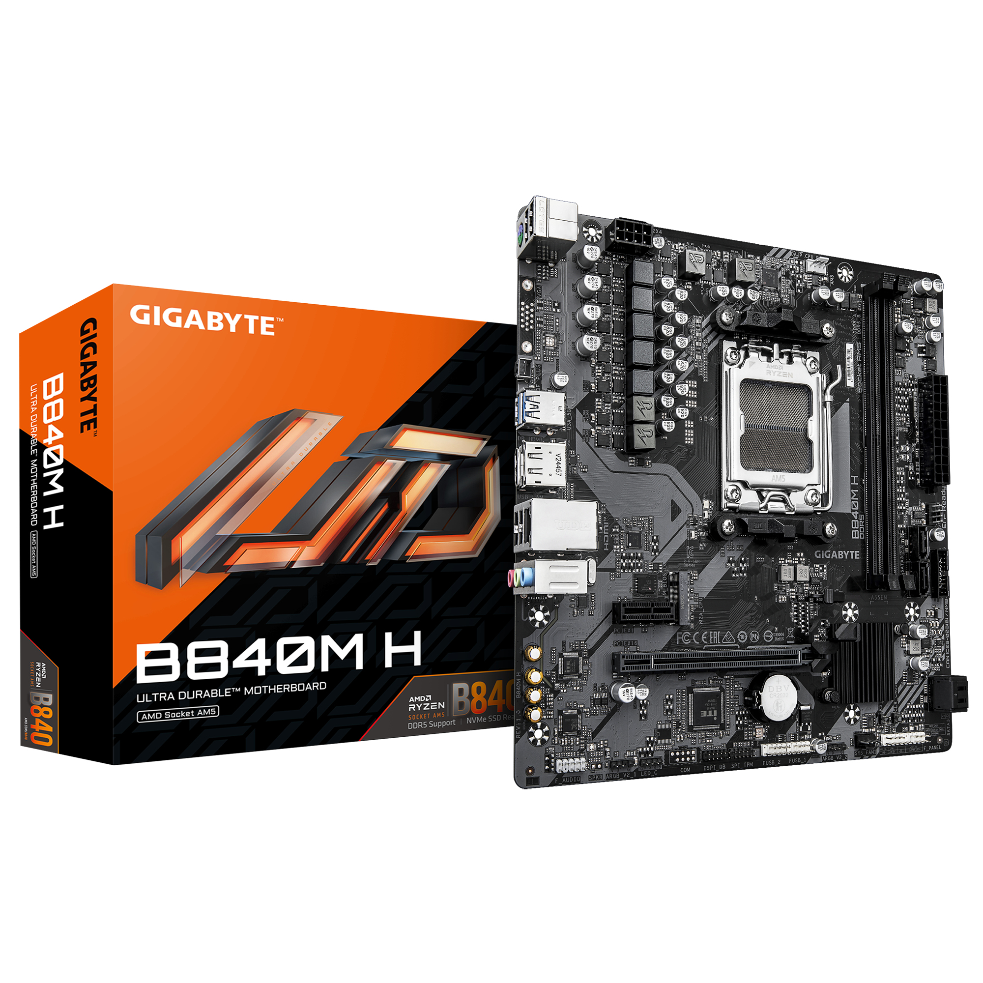 Carte Mère Gigabyte B840M H (AM5) Micro ATX