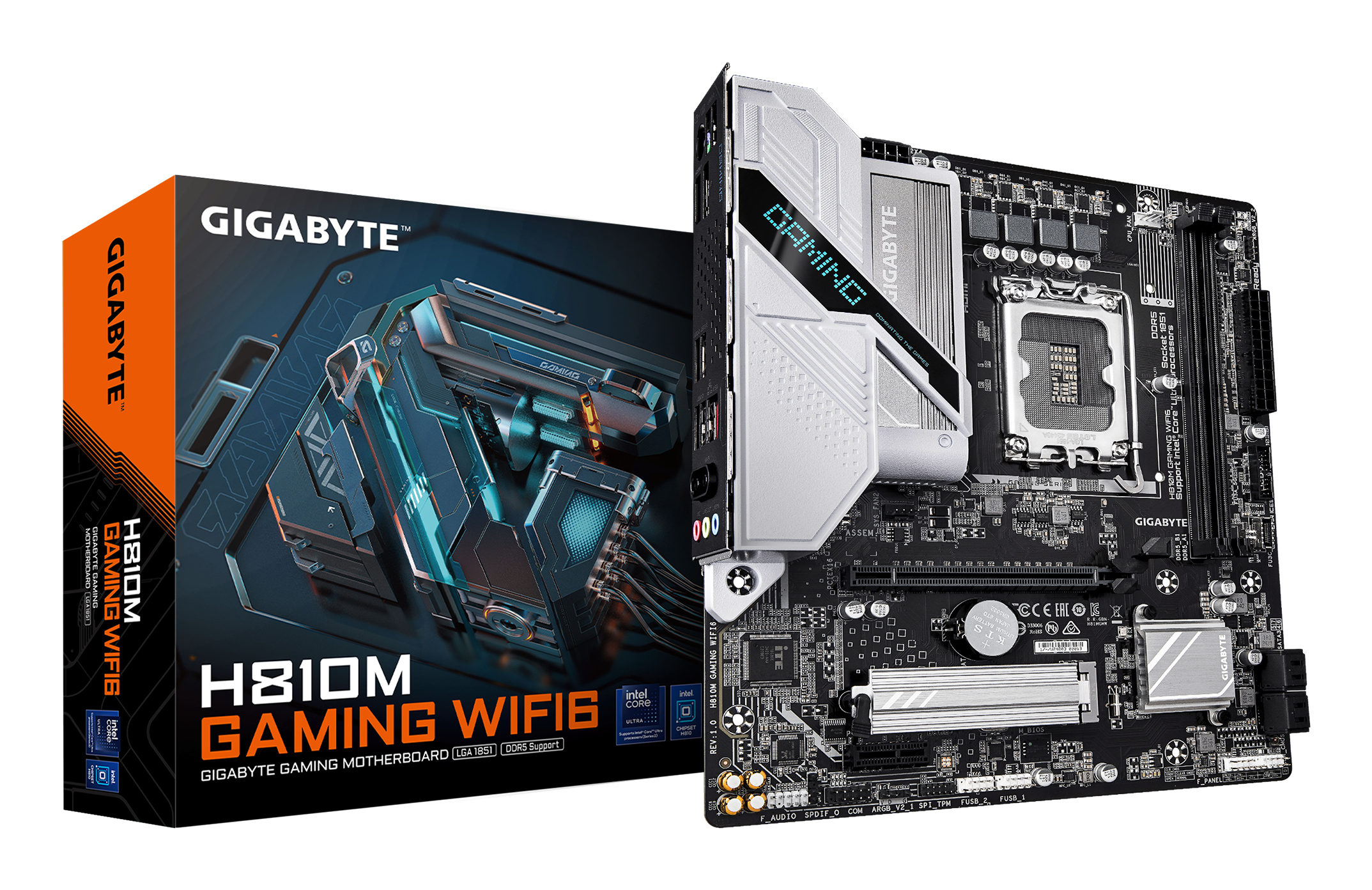 Carte Mère Gigabyte H810M Gaming WiFi6 (Intel LGA 1851) Micro ATX