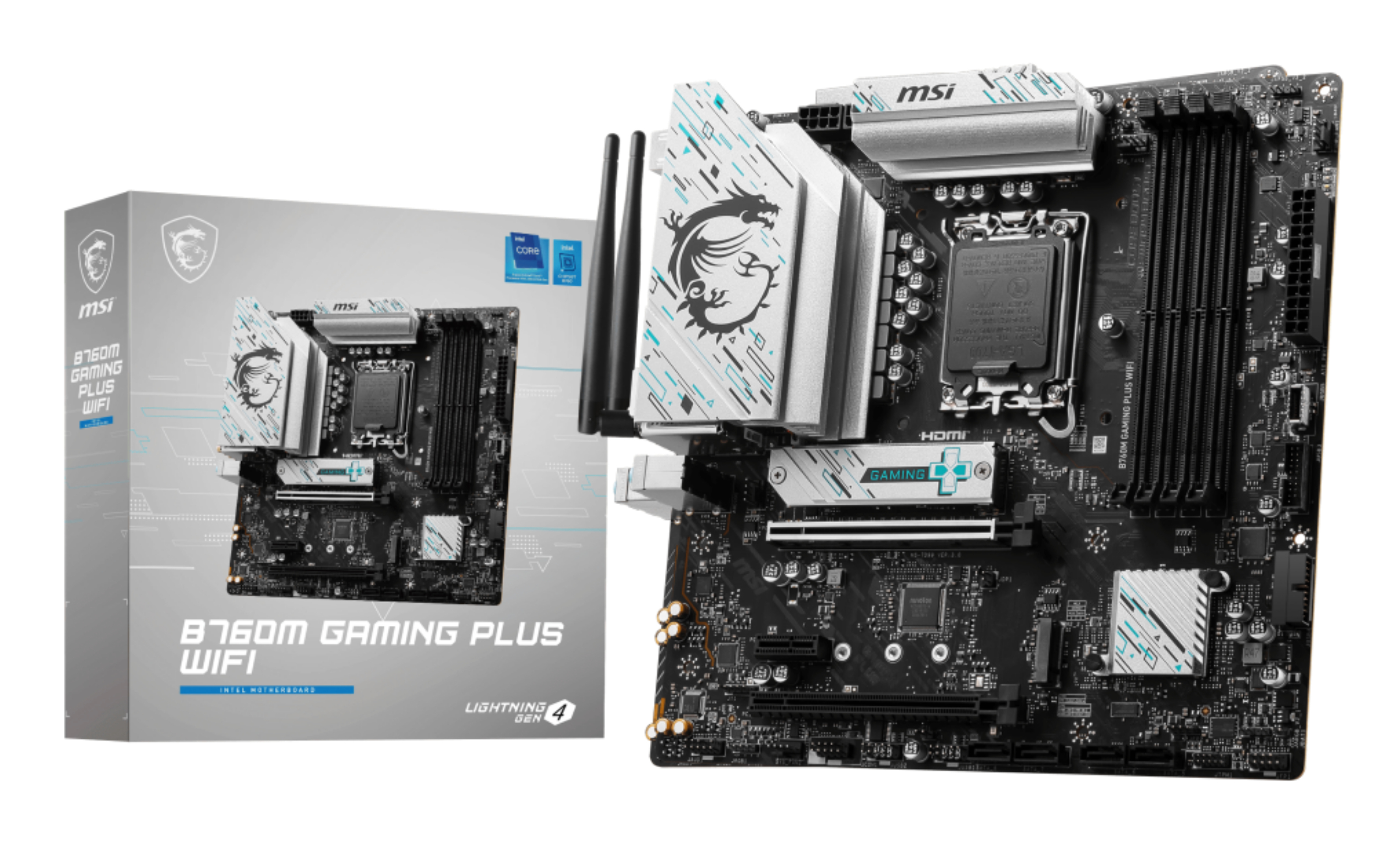 Carte Mère MSI Mag B760M Gaming Plus Wifi DDR5 (Intel LGA 1700) Micro ATX