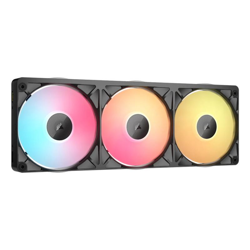 Corsair iCUE LINK RX360 II Unified Frame RGB PWM PC Fans Starter Kit Boitier PC Refroidisseur d'air 12 cm Noir 1 pièce(s)