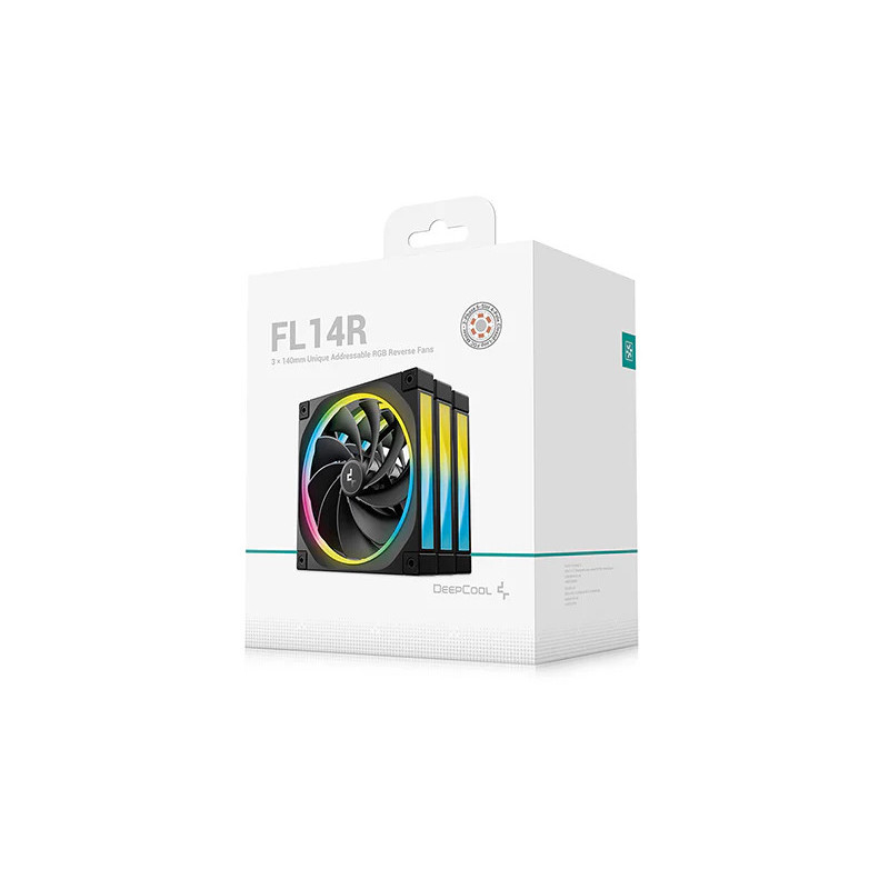 DeepCool FL14R Boitier PC Ventilateur 14 cm Noir 3 pièce(s)