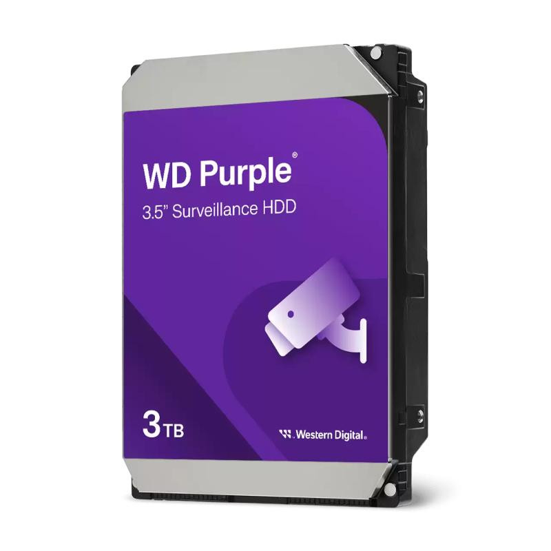 Disque Dur 3,5" Western Digital Purple Surveillance 3To 128Mo - S-ATA
