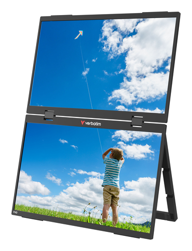 Double Ecran portable 15,6" Verbatim Dual Monitor Essentials Full HD (Noir)