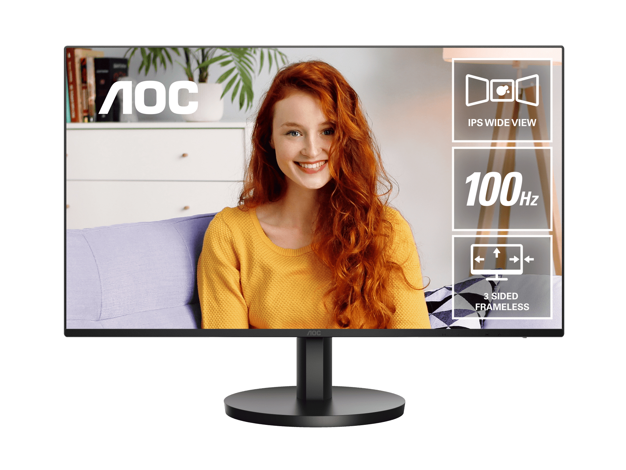 Ecran 24" AOC Basic B3 24B3HA2 Full HD 120Hz (Noir)