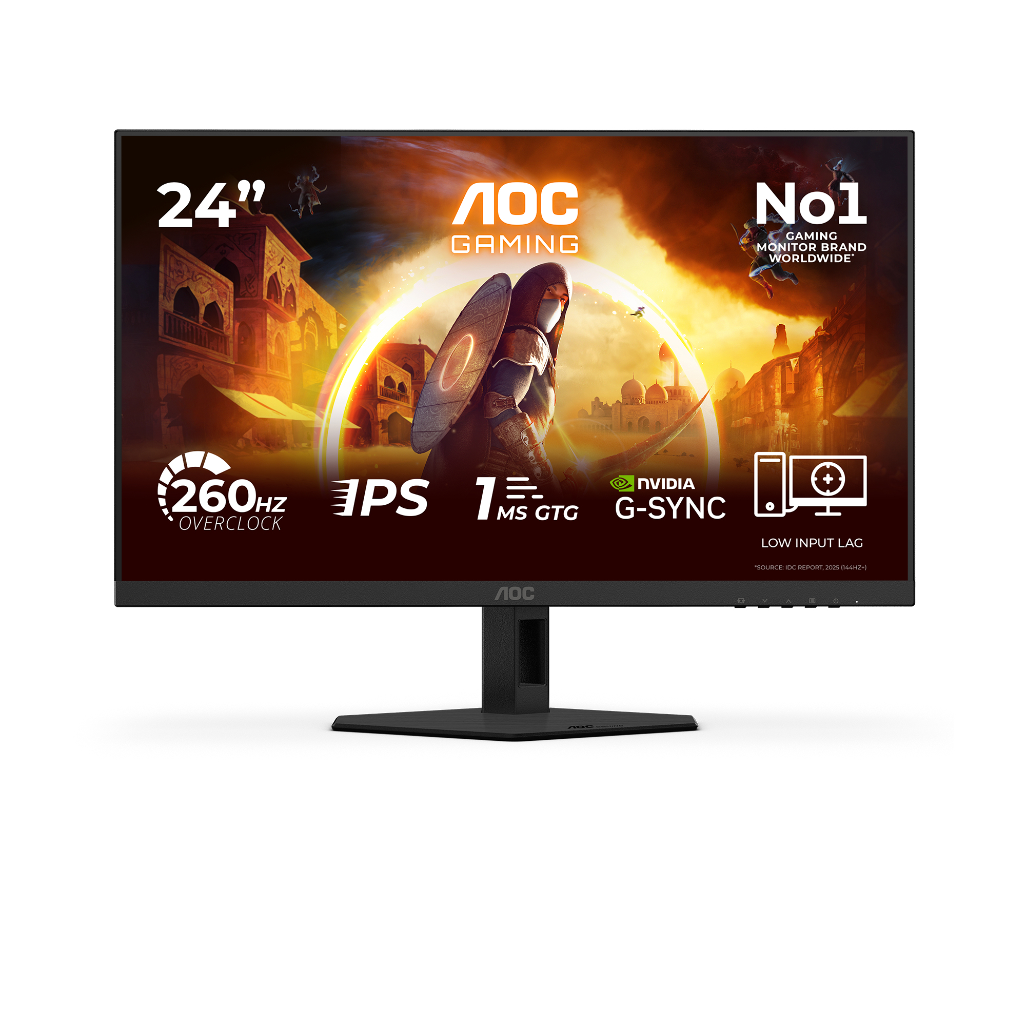Ecran 24" AOC Gaming G4 24G4ZRE Full HD 260Hz OC (Noir)