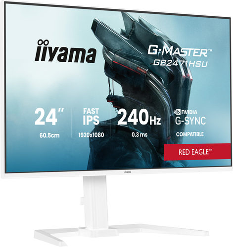Ecran 24" Iiyama G-Master Red Eagle GB2471HSU-W1 Full HD 240Hz (Blanc)