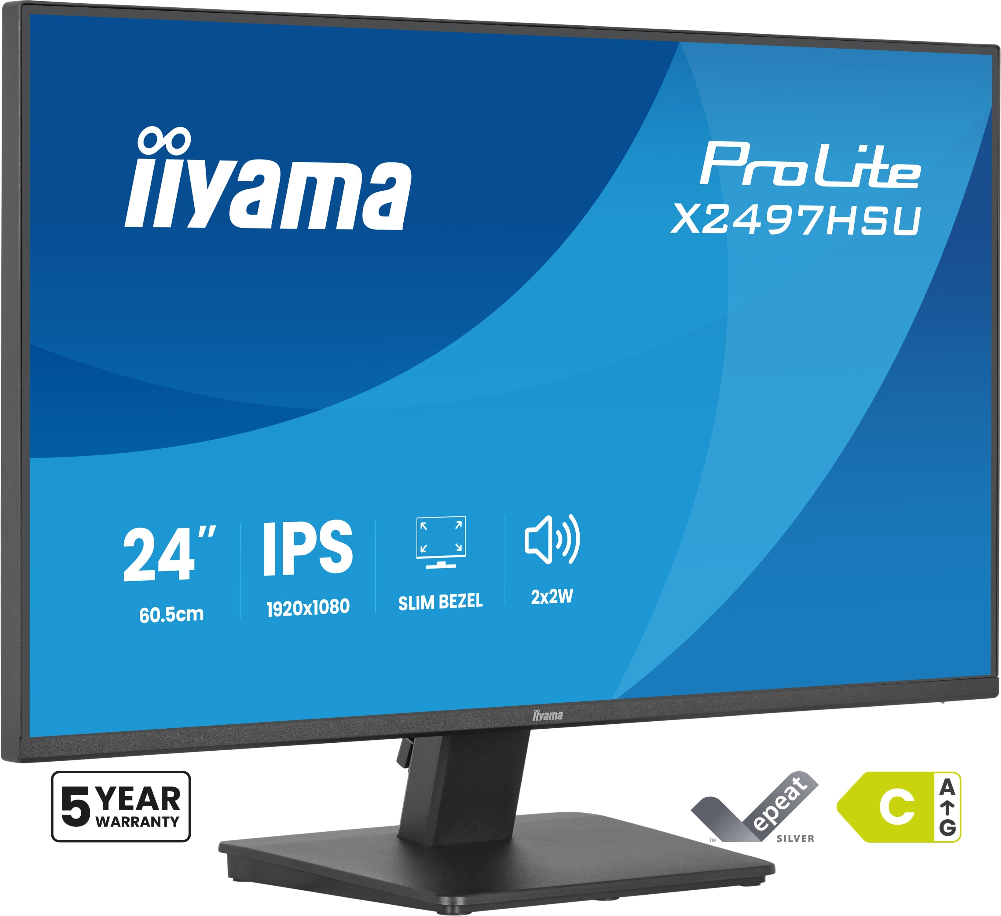Ecran 24" Iiyama ProLite X2497HSU-B1 Full HD 120Hz (Noir)