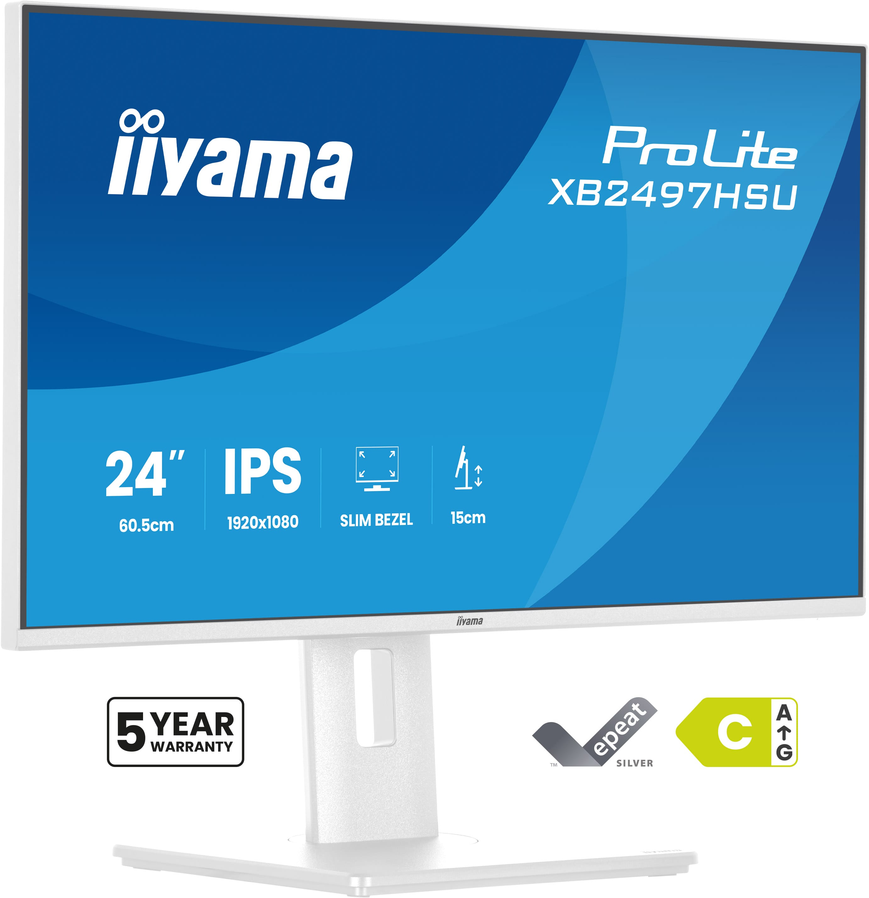 Ecran 24" Iiyama ProLite XB2497HSU-W1 Full HD 120Hz (Blanc)