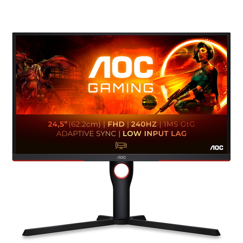 Ecran 25" AOC Gaming 25G3ZM/BK Full HD 240Hz (Noir)