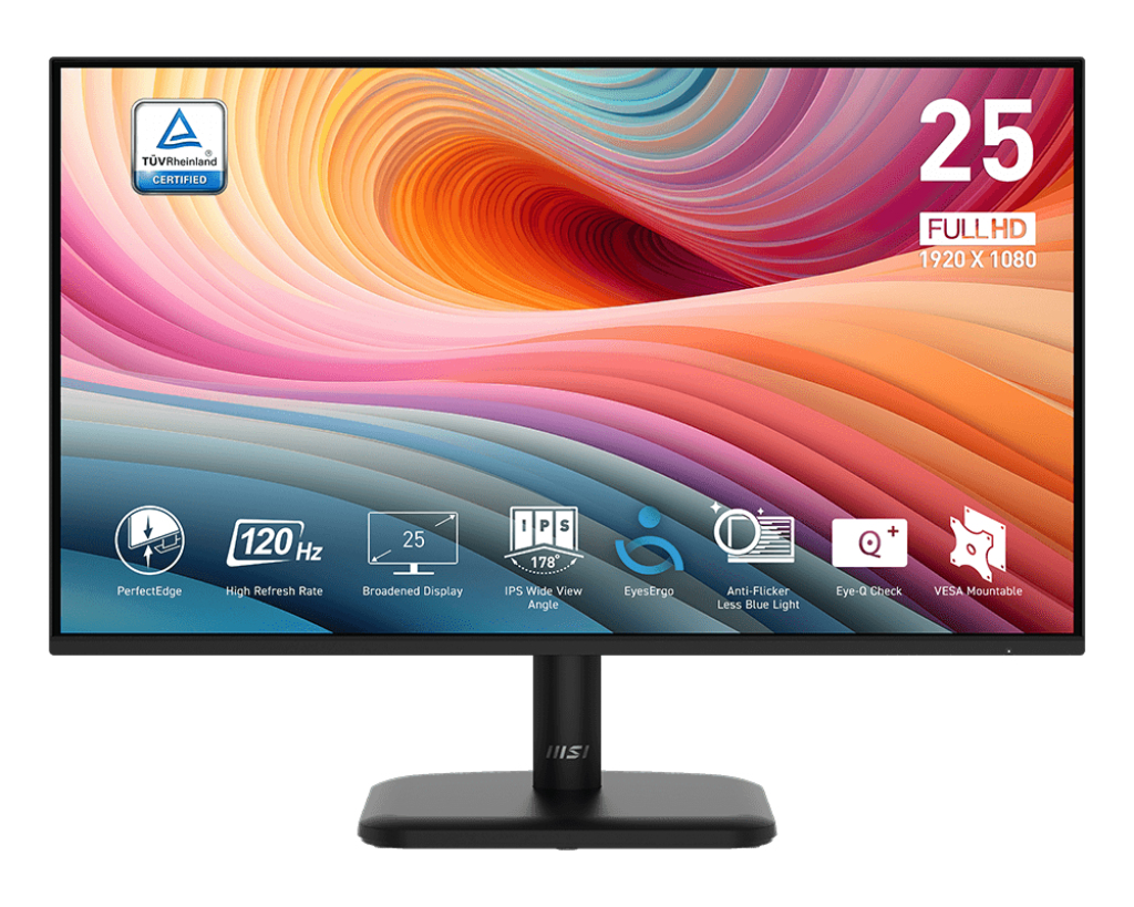 Ecran 25" MSI Pro MP251L E2 Full HD 120Hz (Noir)