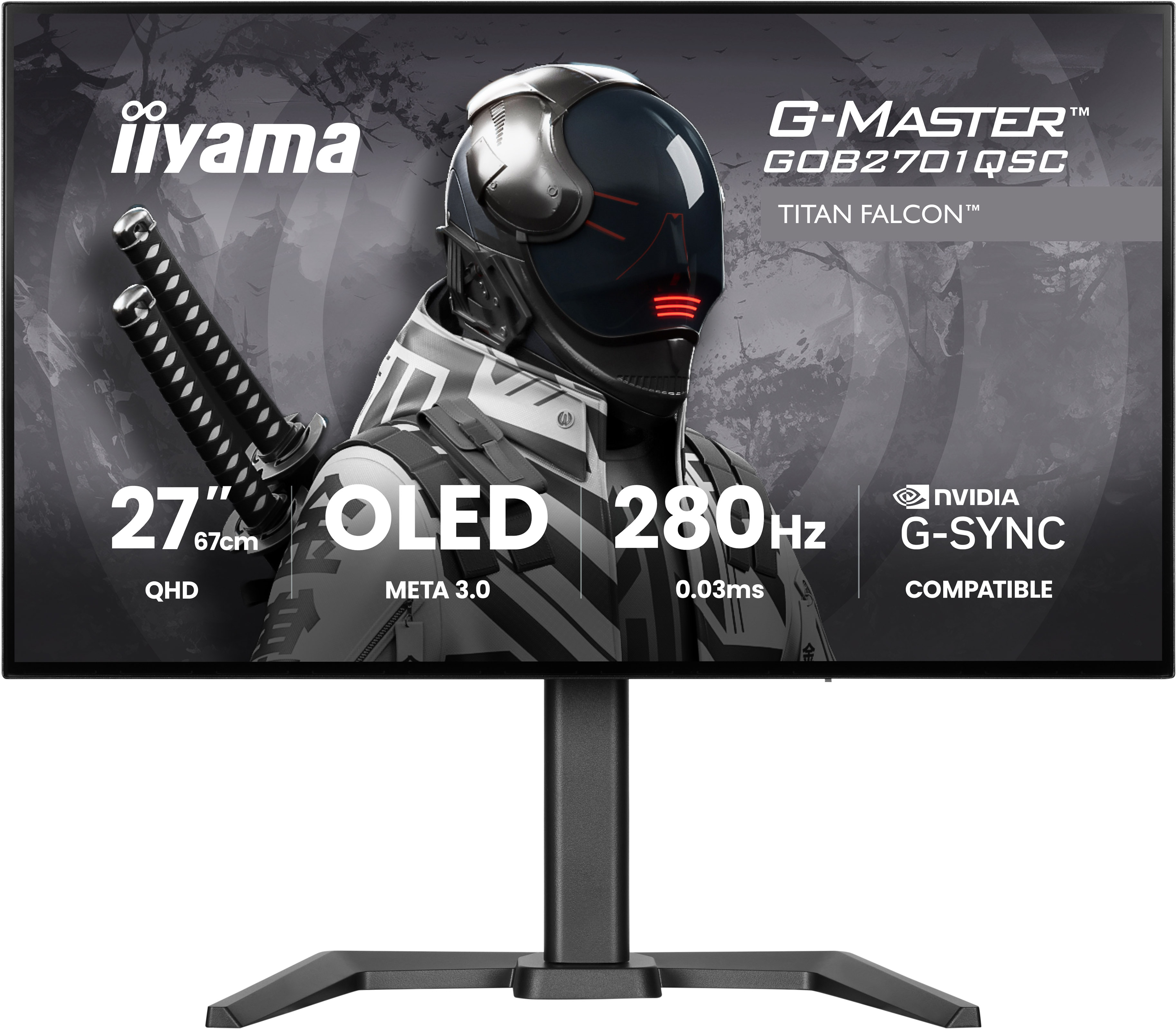 Ecran 27" Iiyama G-Master Titan Falcon GOB2701QSC-B1 OLED Quad HD 280Hz (Noir)