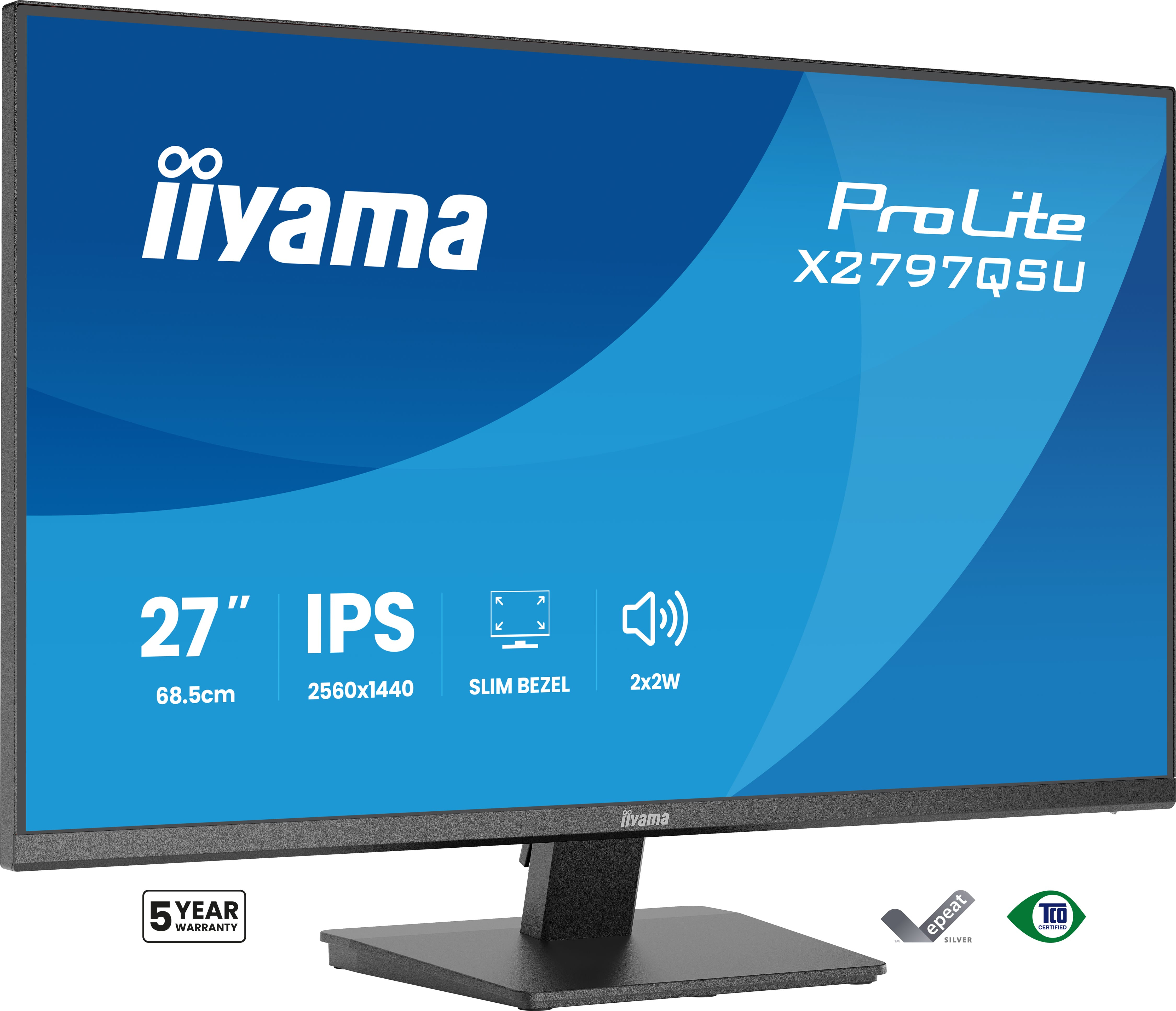 Ecran 27" Iiyama ProLite X2797QSU-B1 Quad HD (Noir)