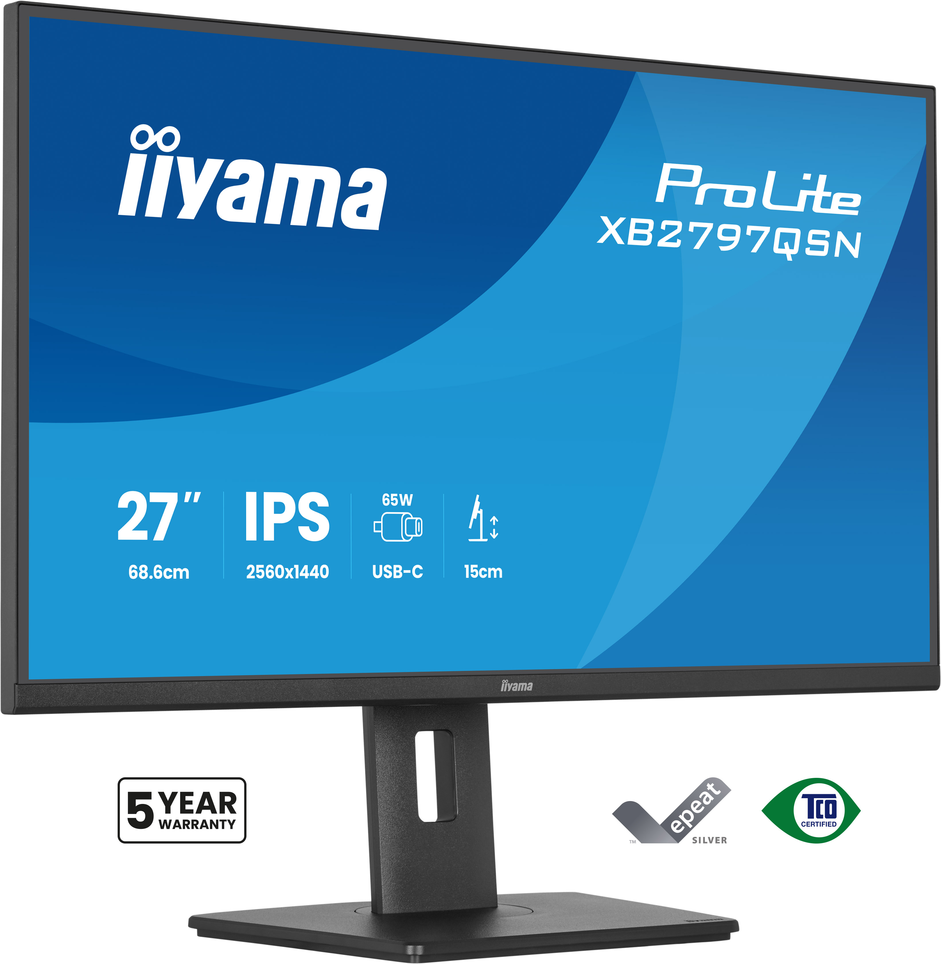Ecran 27" Iiyama ProLite XB2797QSN-B1 Quad HD (Noir)