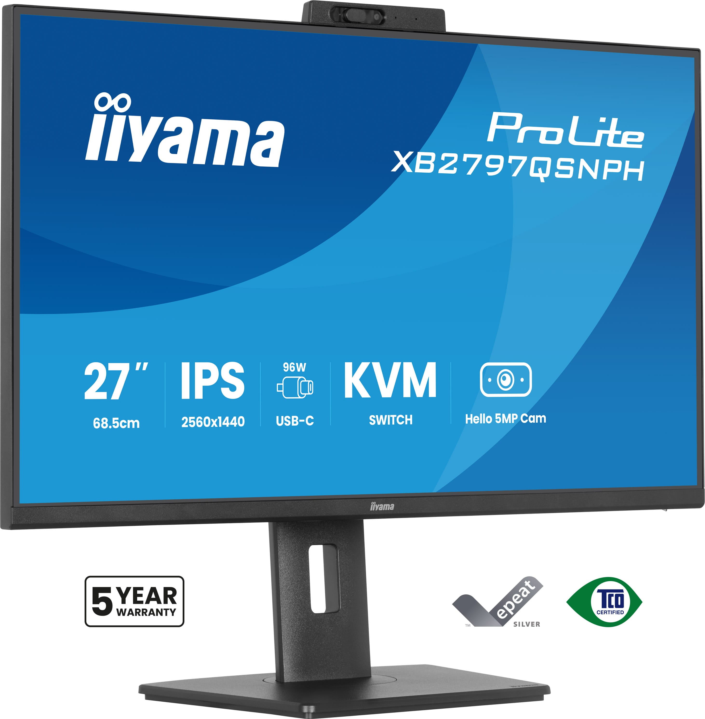 Ecran 27" Iiyama Prolite XB2797QSNPH-B1 Quad HD (Noir)