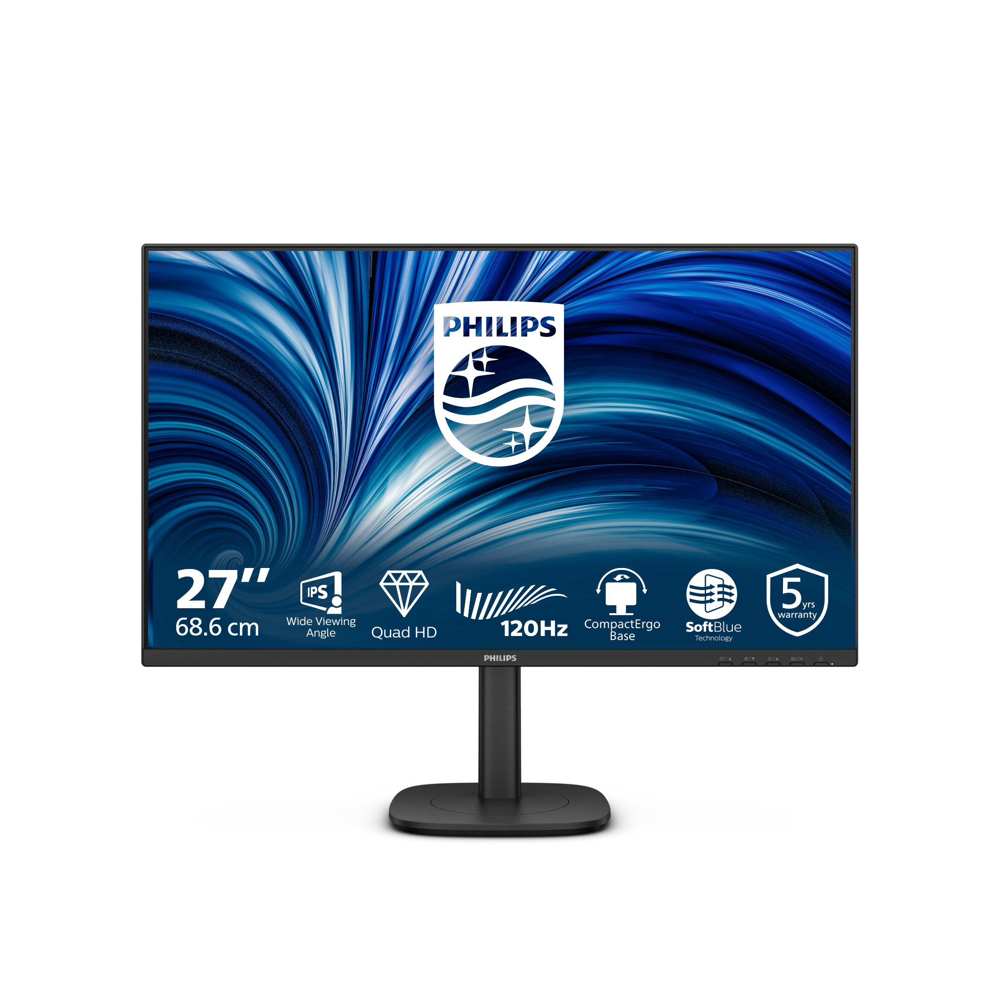 Ecran 27" Philips Business Monitor 27B2N3500J Quad HD 120Hz (Noir)