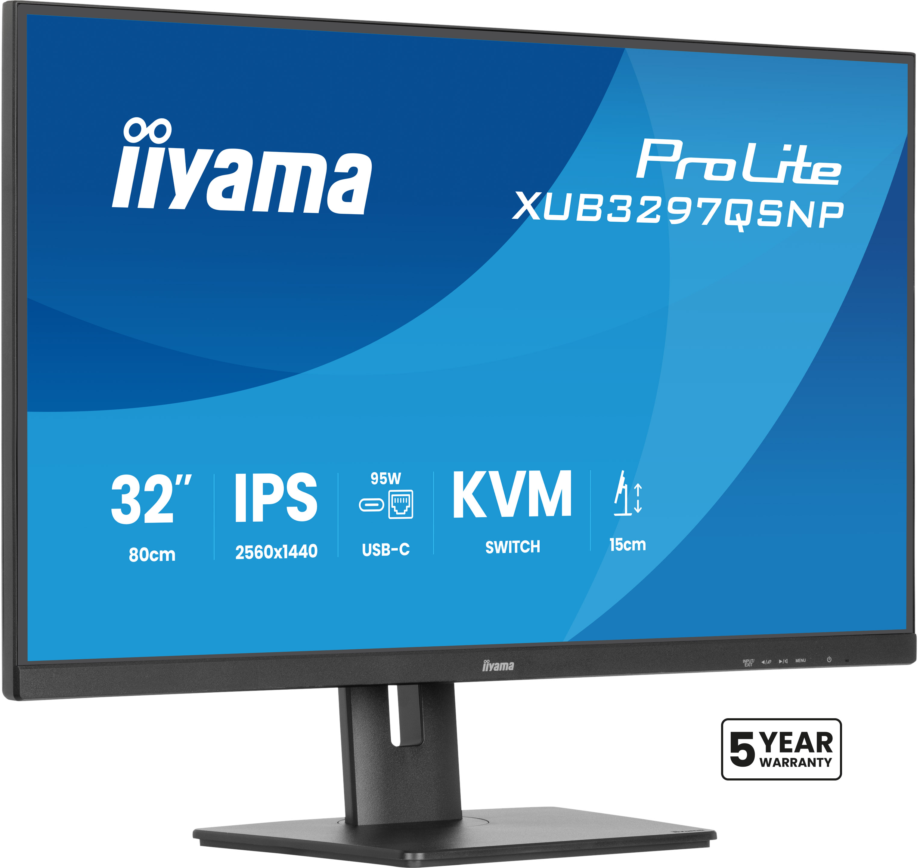 Ecran 32" Iiyama Prolite XUB3297QSNP-B1 Quad HD 100Hz (Noir)
